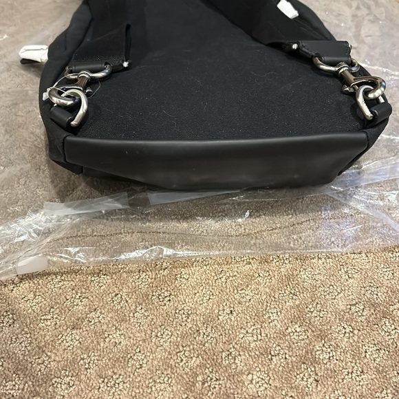 NWT Coach “CCV Utility Pack” Back Pack Black Genuine Leather & Canvas 19X12 - Picture 11 of 15